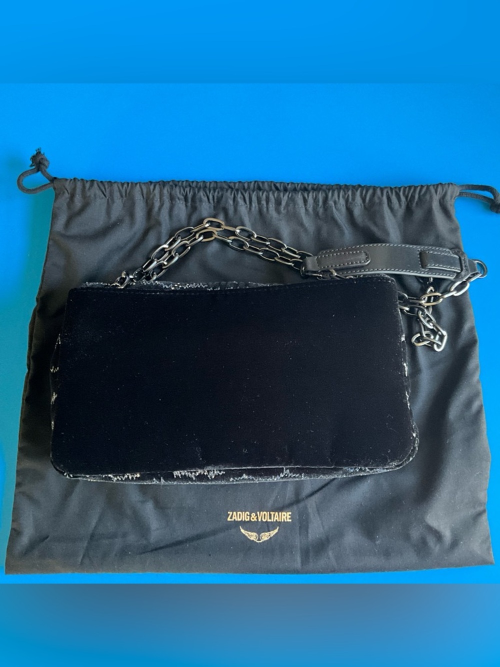 ZADIG AND VOLTAIRE Ziggy Velvet Bowie Bag - Picture 6 of 8